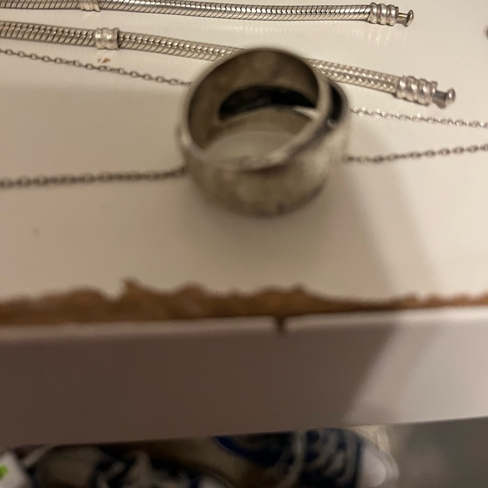 Brushed Sterling Silver Ring - image 3